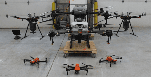 MCMA's fleet of drones in their mosquito control porgram